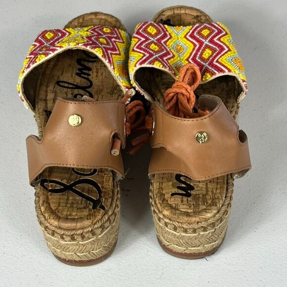 Sam Edelman Neera Espadrille Platform Sandals Women's Size 8.5 Boho Hippie Artsy - Picture 4 of 8